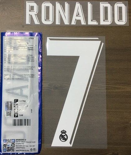 [Bomb Sale!] Ronaldo 7 오피셜 마킹 네임세트 / 레알마드리드 UCL, 컵대회 어웨이,서드 2017/18