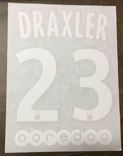 DRAXLER 23 오피셜 마킹 네임세트 / PSG 홈 2016/18