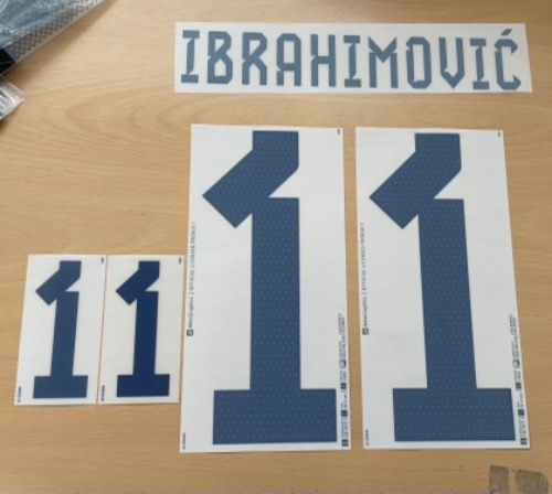 IBRAHIMOVIĆ 11 오피셜 마킹 네임세트 / 스웨덴 홈 2022/23