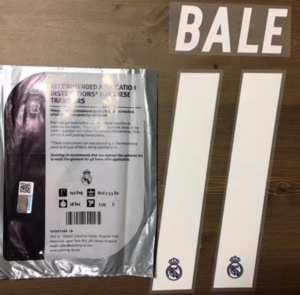 Bale 11 오피셜 마킹 네임세트 / 레알마드리드 어웨이,서드 2016/17