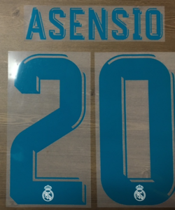 [Last 1!] ASENSIO 20 오피셜 마킹 네임세트 / 레알마드리드 UCL, 컵대회 홈 2017/18
