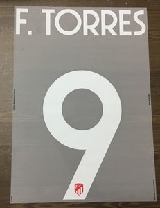 F.TORRES 9 오피셜 마킹 네임세트 / 아틀레티코 마드리드 홈 UCL 2017/18