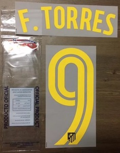 F.Torres 9 오피셜 마킹 네임세트 / 아틀레티코 마드리드 어웨이 라리가 2016/17