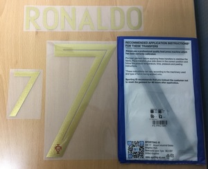 Ronaldo 7 오피셜 마킹 네임세트 / 포르투갈 홈 2018/19 (러시아 월드컵)