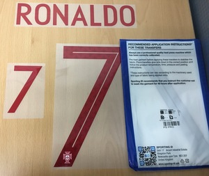 [Bomb Sale!] Ronaldo 7 오피셜 마킹 네임세트 / 포르투갈 어웨이 2018/19 (러시아 월드컵)