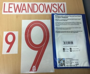 [Bomb Sale!] Lewandowski 9 오피셜 마킹 네임세트 / 폴란드 홈 2018/19 (러시아 월드컵)