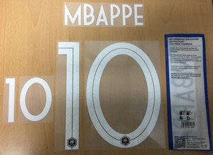  MBAPPE 10 오피셜 마킹 네임세트 / 프랑스 홈 2018/19 (러시아 월드컵)