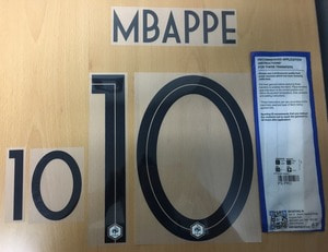 MBAPPE 10 오피셜 마킹 네임세트 / 프랑스 어웨이 2018/19 (러시아 월드컵)