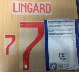 [Last 1!] LINGARD 7 오피셜 마킹 네임세트 / 잉글랜드 홈 2018/19 (러시아 월드컵)