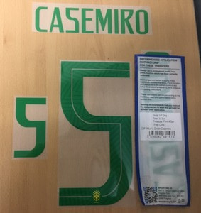 [Last 1!] CASEMIRO 5 오피셜 마킹 네임세트 / 브라질 홈 2018/19 (러시아 월드컵)