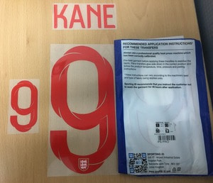 KANE 9 오피셜 마킹 네임세트 / 잉글랜드 홈 2018/19 (러시아 월드컵)
