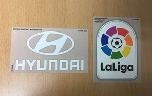 Hyundai 오피셜 스폰서+라리가 플레이어사이즈패치 / AT마드리드 홈,어웨이 2018/19