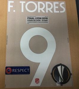 F.Torres 9 오피셜 마킹 네임세트 / 아틀레티코 마드리드 홈 UEL 2017/18 + UEL 패치셋 + Final Lyon 2018 MDT