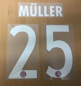 Muller 25 오피셜 마킹 네임세트 / 바이에른 뮌헨 홈 2016/18, 어웨이 2017/18