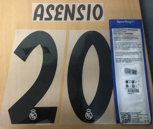 [Hot Sale!] ASENSIO 20 오피셜 마킹 네임세트 / 레알마드리드 UCL, 컵대회 홈 2018/19