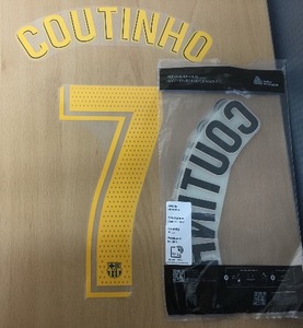 [Hot Sale] Coutinho 7 오피셜 마킹 네임세트 / FC 바르셀로나 홈 선수지급용 2018/20