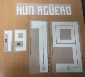 KUN AGÜERO 19 오피셜 마킹 네임세트 / 아르헨티나 어웨이 2017/19 (러시아 월드컵)