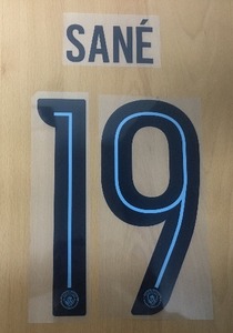 [Last 1!] SANE’ 19 오피셜 챔피언스리그 FA컵 마킹 네임세트 / 맨체스터시티 홈 2018/19