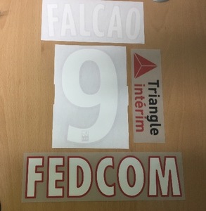 FALCAO 9 오피셜 마킹 네임세트 / AS 모나코 홈 2018/19 + TRAIANGLE INTERIM Sponsor+FEDCOM Sponsor
