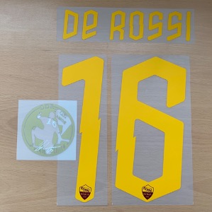 DE ROSSI 16 오피셜 마킹 네임세트+DDR16 Special Patch / AS로마 홈 2019/20