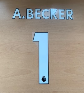A.BECKER 1  오피셜 프리미어리그 플레이어사이즈 마킹 네임세트(네임블록)  / 리버풀 GK 홈 2019/23