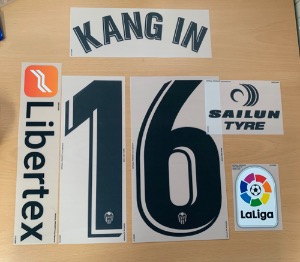 KANG IN 16 라리가 오피셜 마킹 네임세트+LIBERTEX + Sailun Tyre +LA LIGA / 발렌시아 홈 2019/20