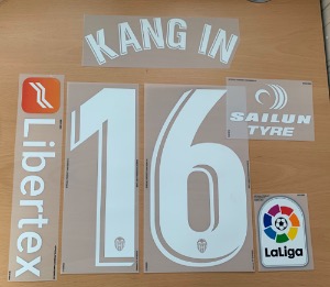 KANG IN 16 라리가 오피셜 마킹 네임세트+LIBERTEX + Sailun Tyre +LA LIGA / 발렌시아 서드 2019/20