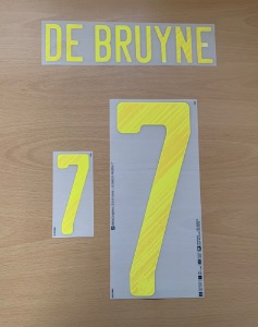 DE BRUYNE 7 오피셜 마킹 네임세트 / 벨기에 홈 2019/21 (유로 2020)