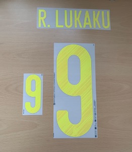 [Last 1!] R.LUKAKU 9 오피셜 마킹 네임세트 / 벨기에 홈 2019/21 (유로 2020)