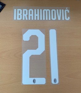 IBRAHIMOVIĆ 21 오피셜 마킹 네임세트 / AC밀란 홈 2019/20
