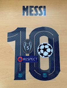 MESSI 10 UCL 선수지급용 마킹 네임세트 / FC 바르셀로나 서드  2019/20+챔피언스리그패치세트