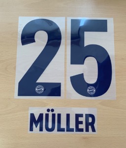 Müller 25 오피셜 마킹 네임세트 / 바이에른 뮌헨 어웨이 2018/19