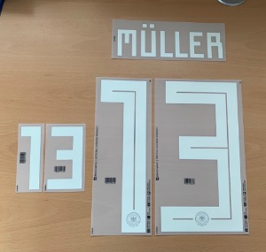 [Bomb Sale!] Müller 13 오피셜 마킹 네임세트 / 독일 어웨이 2017/19 (러시아 월드컵)