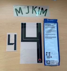 [Last 1] M J KIM 4 (김민재) 오피셜 마킹 네임세트 / 대한민국 홈 2020/21
