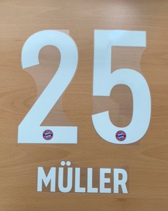 [Last 1] [패치 필수로 함께구매] Müller 25 오피셜 마킹 네임세트 / 바이에른 뮌헨 홈 2019/21