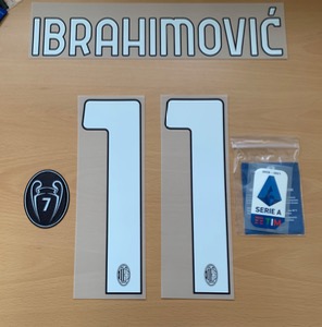IBRAHIMOVIĆ 11 오피셜 마킹 네임세트+BOH7+Serie 2020/21 / AC밀란 홈 2020/21