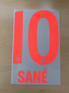 [Bomb Sale!] Sané 10 오피셜 마킹 네임세트 / 바이에른 뮌헨 어웨이 2020/21