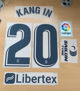 KANG IN 20 라리가 오피셜 마킹 네임세트+LIBERTEX + Sailun Tyre +LA LIGA / 발렌시아 어웨이,서드 2020/21