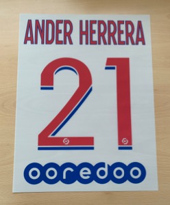ANDER HERRERA 21 오피셜 마킹 네임세트 / PSG 어웨이 2020/21 (LIGUE 1)