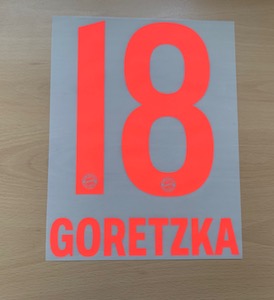 [Last 1!] GORETZKA 18 오피셜 마킹 네임세트 / 바이에른 뮌헨 어웨이 2020/21