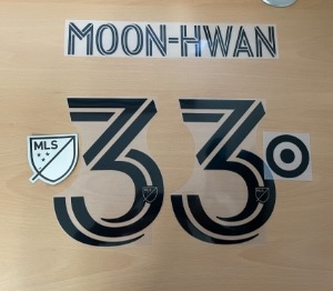 [Bomb Sale!] MOON-HWAN 33 (김문환) 오피셜 마킹 네임세트 / LAFC 어웨이 2021 + MLS BADGE+Right Sleeve Sponsor