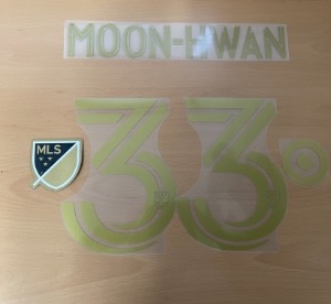 [Bomb Sale!] MOON-HWAN 33 (김문환) 오피셜 마킹 네임세트 / LAFC 홈 2021 + MLS BADGE+Right Sleeve Sponsor