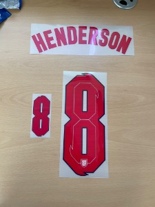 [한정수량 세일] HENDERSON 8 오피셜 마킹 네임세트 / 잉글랜드 홈 2020/21 (유로 2020)
