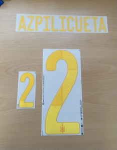 AZPILICUETA 2 오피셜 마킹 네임세트 / 스페인 홈 2019/21 (유로 2020)