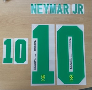 [Bomb Sale!] Neymar JR 10 선수지급용 (넘버) 마킹 네임세트 / 브라질 홈 2020/21 (Cromotransfer)