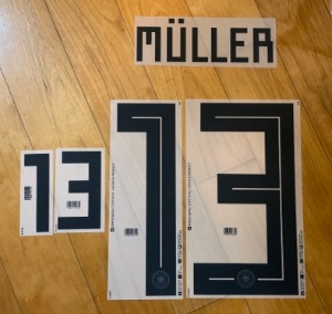 [Sale for Only Self Print Customer] Müller 13 오피셜 마킹 네임세트 / 독일 홈 2017/19 (러시아 월드컵)