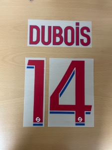 DUBOIS 14 뎀벨레 오피셜 마킹 네임세트 / 리옹 Lyon 홈 2020/22 (LIgue 1)