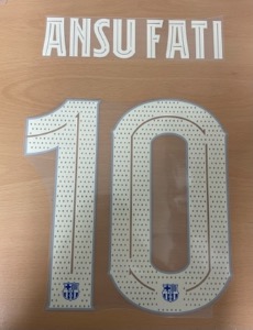 ANSU FATI 10 오피셜 마킹 네임세트 / FC 바르셀로나 홈 컵대회용 선수지급용 2021/22
