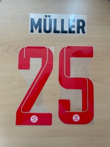 Müller 25 오피셜 마킹 네임세트 / 바이에른 뮌헨 서드 2021/22