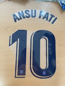 ANSU FATI 10 오피셜 마킹 네임세트 / FC 바르셀로나 어웨이 라리가용 선수지급용 2021/22